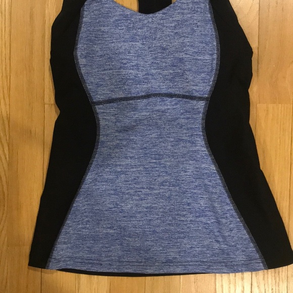 Lucy colorblock purple/black racerback tank top - Picture 3 of 4
